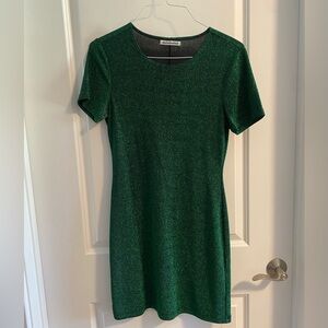 Green sparkling Reformation party dress!  Amazing condition size Medium